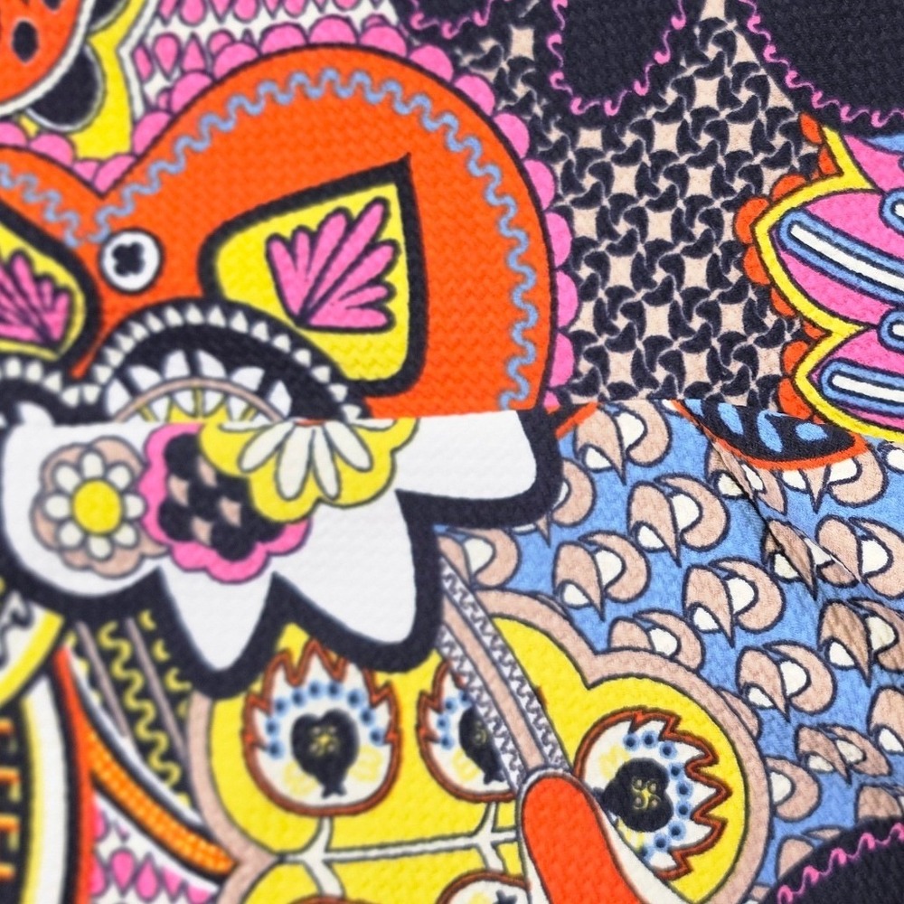 ECI New York Womens Large Multi-Color Psychedelic Floral Paisley Pencil Skirt - Picture 7 of 8